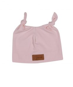 Różowa czapeczka z uszami dla noworodka | Moonio.pl