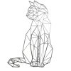 Dekoracja geometryczna kot