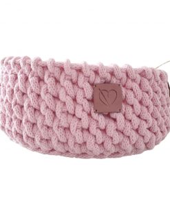 Pleciony koszyczek różowy