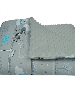 Kołderka i poduszka misie i żyrafy