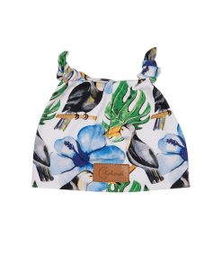 Czapeczka dla noworodka, z uszkami, tukany