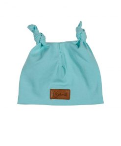 Miętowa czapeczka z uszami dla noworodka | Moonio.pl