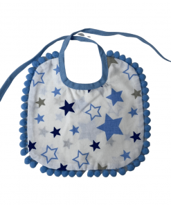 Śliniaczek dla niemowlaka w niebieskie gwiazdki | Moonio.pl