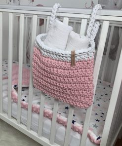 Organizer na łóżeczko różowy