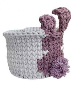 Koszyczek króliczek fioletowy