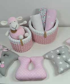 Zestaw koszyczków różowy