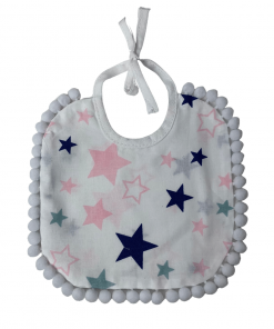 Śliniaczek różowe gwiazdki