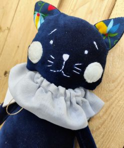 Alternative view of Przytulanka Welurowy KOT, granat