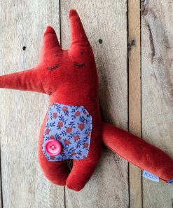 Przytulanka dla noworodków - LISEK z kwiatkami | Moonio.pl