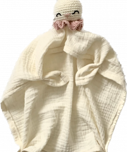 Przytulanka kremowy króliczek muślinowy