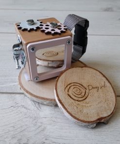 Alternative view of Naturalna Kostka Manipulacyjna z szaro-różowymi elementami