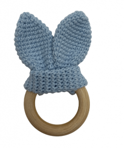 Gryzaczek dla noworodka - uszka niebieski | Moonio.pl