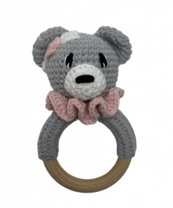 Szary miś grzechotka