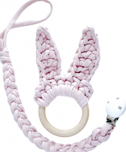 Zestaw gryzaczek uszka króliczka + zawieszka