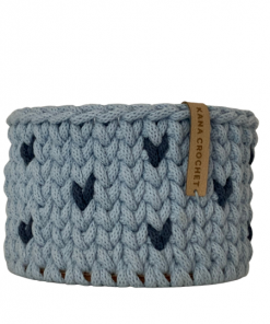 Koszyczek niebieski z serduszkami