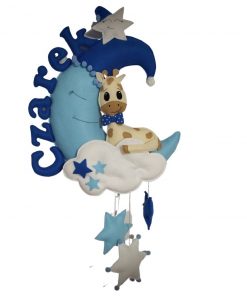 Niebieski księżyc z żyrafką