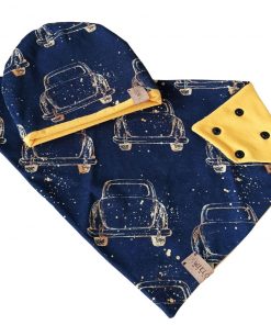 Dwustronna czapeczka w autka