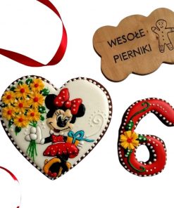 Dekoracyjne pierniczki urodzinowe z Myszką Minnie