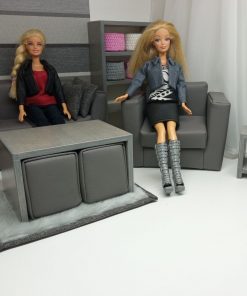 Kolekcjonerskie mebelki i dekoracje - zestaw szary