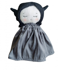 Lalka Anioł Czarny, przytulanka handmade