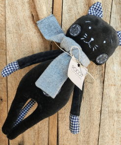 Przytulanka Welurowy Kot w kratkę | Moonio.pl