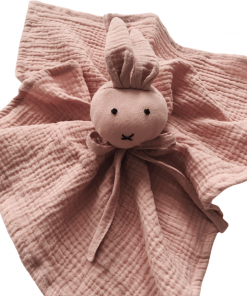 muślinowy króliczek różowy