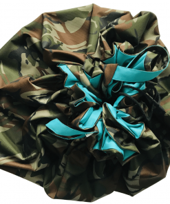 Mata na klocki, turkusowa/moro