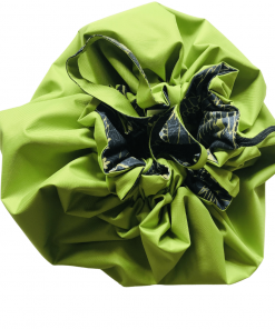 mata na klocki zielona/żurawie