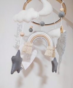 Dekoracyjna Mini BOHO karuzela z tęczą