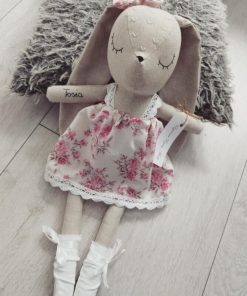 Króliczek w sukience w różyczki