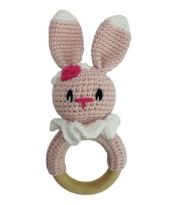 Króliczek grzechotka dla noworodka | Moonio.pl