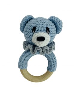 Miś - grzechotka dla noworodka | Moonio.pl