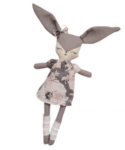 Szary króliczek w sukience