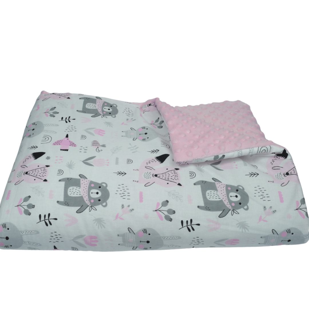 Kołderka i poduszka leśne zwierzątka