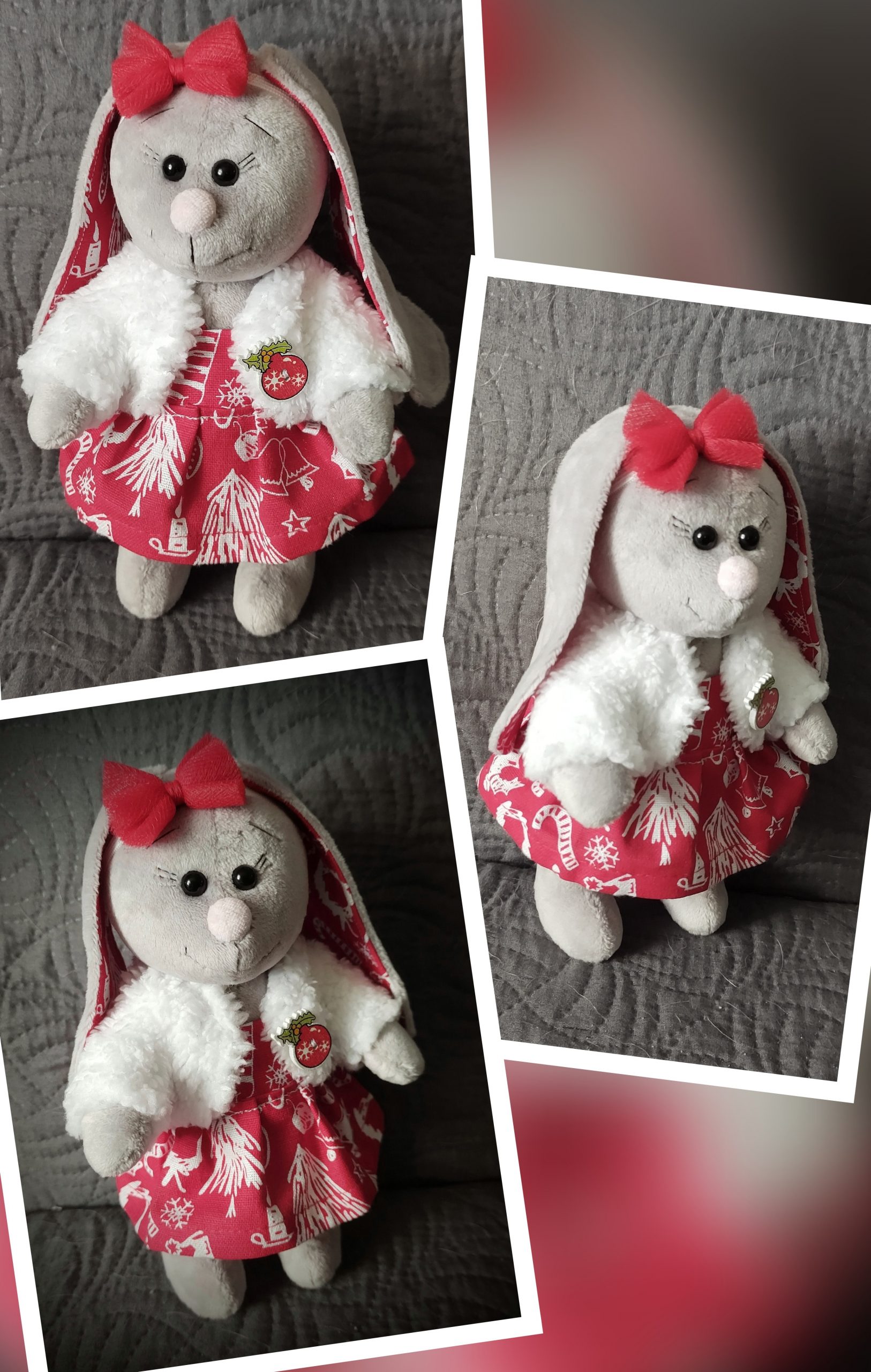 Króliczka w świątecznym ubranku - obrazek 2