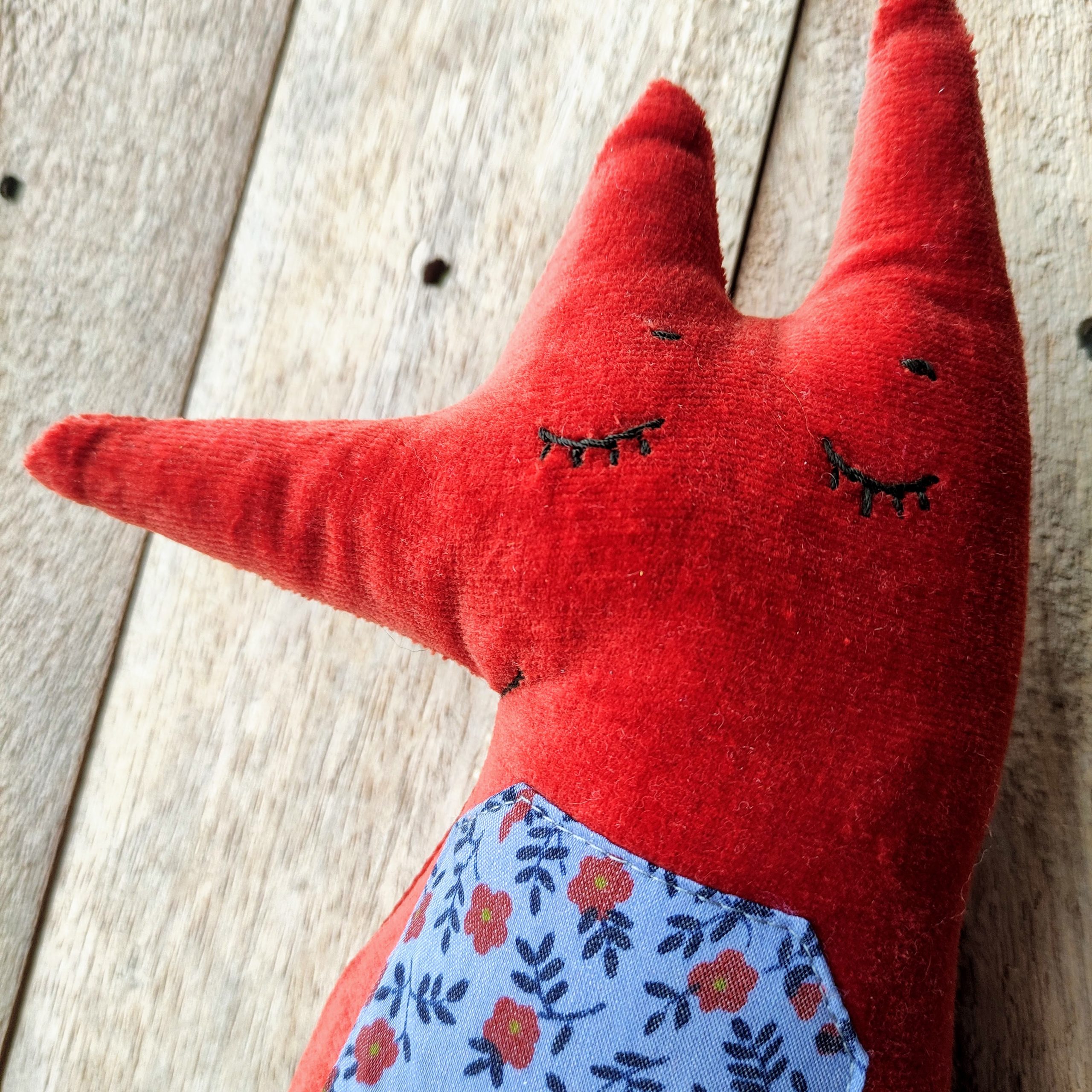 Przytulanka LISEK - kwiatki - obrazek 3