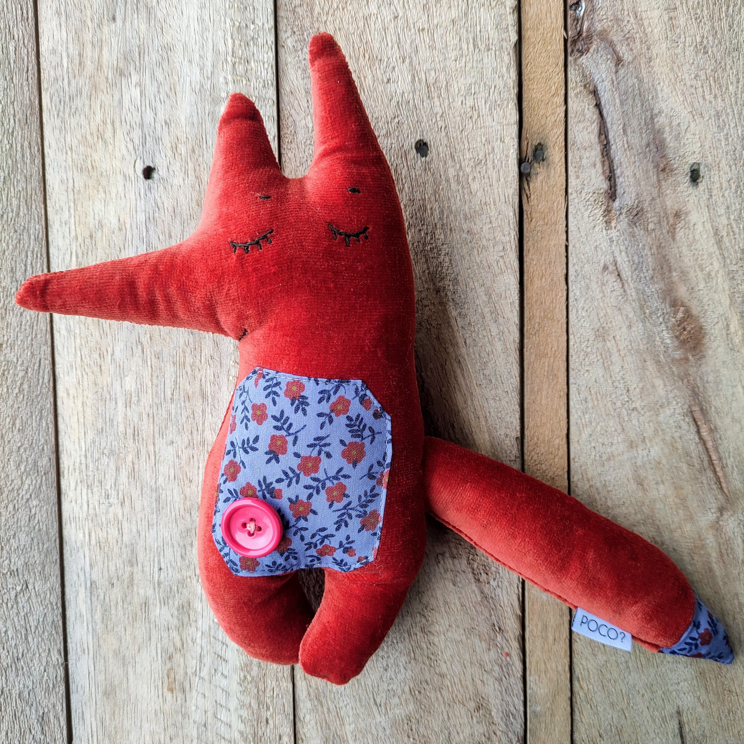 Przytulanka dla noworodków - LISEK z kwiatkami | Moonio.pl