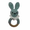 Miętowy króliczek - grzechotka dla noworodka | Moonio.pl