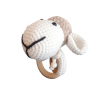 Biało-brązowa Owieczka - grzechotka | Moonio.pl