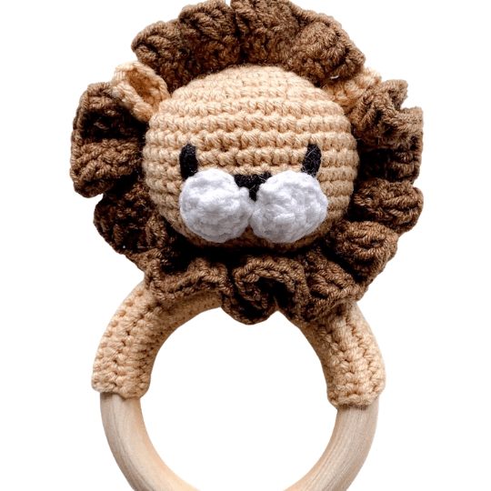 Grzechotka dla noworodka w kształcie lwa | Moonio.pl