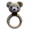 Grzechotka dla niemowlaka - Miś z muszką | Moonio.pl