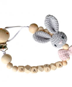 Zawieszka do smoczka z króliczkiem