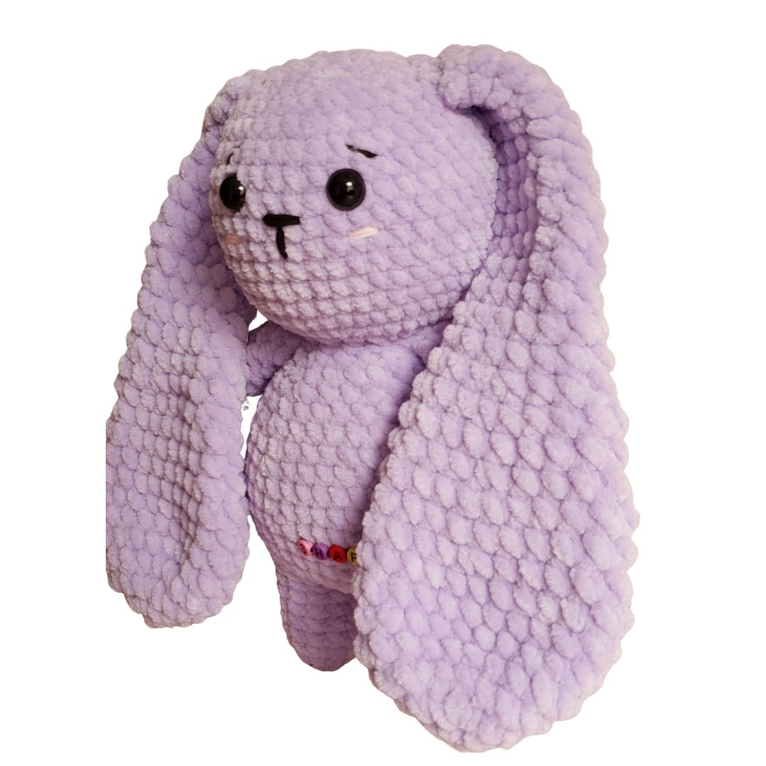 Szydełkowy zajączek - przytulanka dla noworodka | Moonio.pl