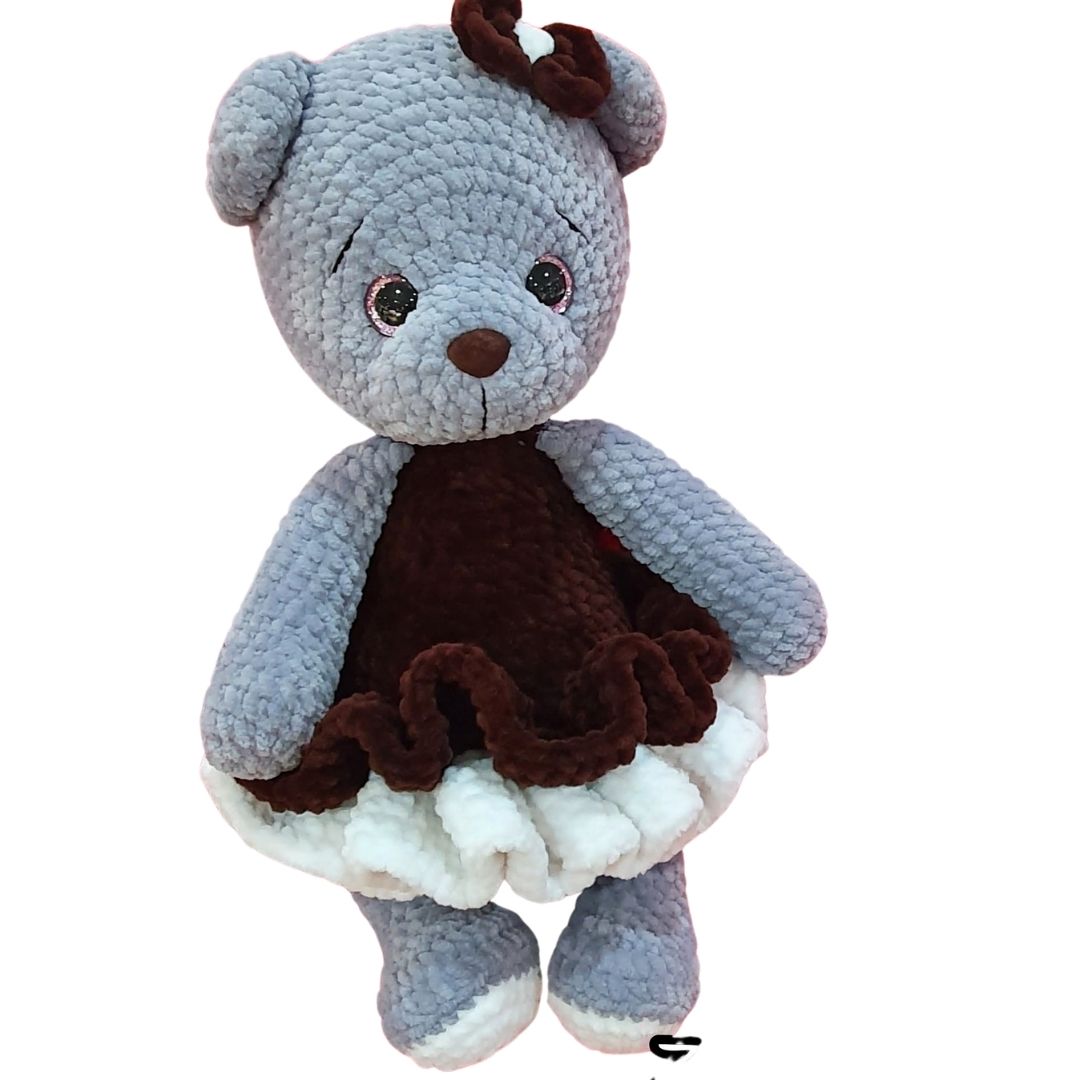 Szydełkowy miś w sukience | Moonio.pl