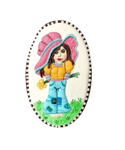 Dekoracyjny pierniczek dziewczynka w kapeluszu