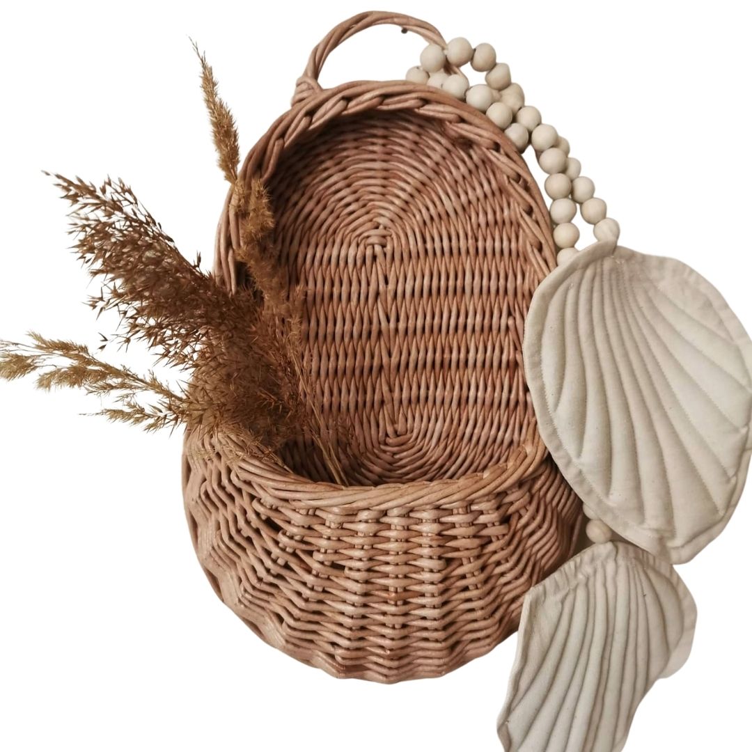 osz naścienny z wikliny BOHO