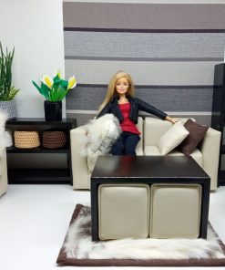 Kolekcjonerskie mebelki i dekoracje - zestaw beżowy