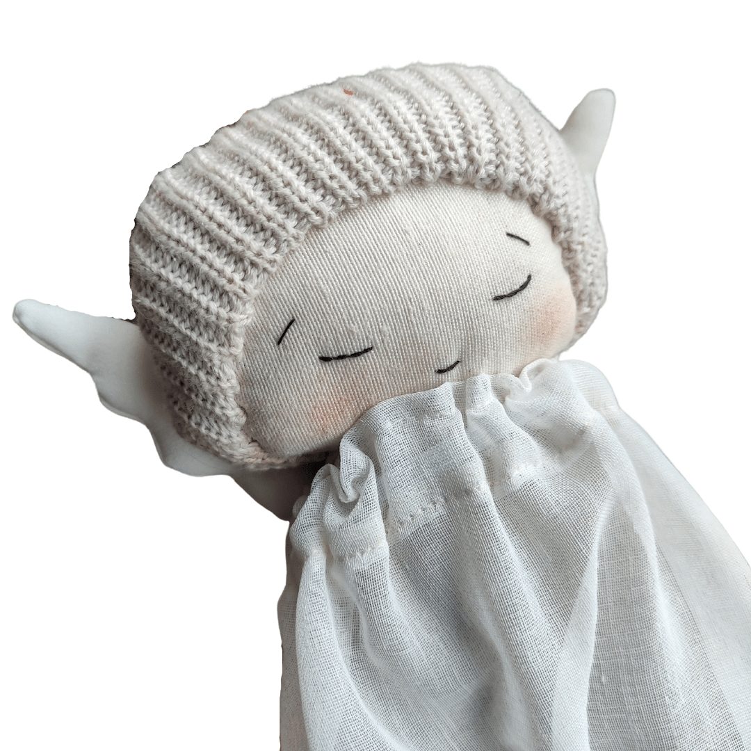 Lalka Anioł Biały chłopiec