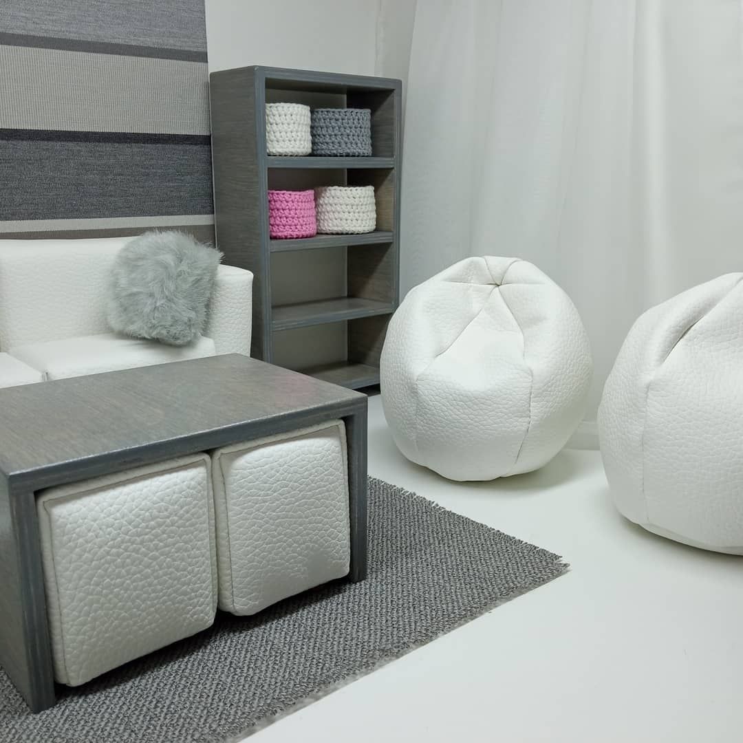 Kolekcjonerskie mebelki i dekoracje - zestaw biały - obrazek 3