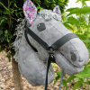 Szary Koń na kiju "hobby horse" | Moonio.pl